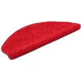 Karat Shaggy Stufenmatte Barcelona Halbrund 23,5 x 65 cm Rot