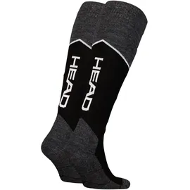 Head Ski Beginner Kniestrümpfe 2P Schwarz 39-42