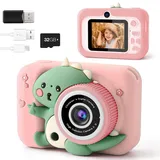 Yabtf Kinderkamera, Kinder Kamera mit 1080P 2,0-Zoll-Bildschirm, Fotoapparat Kinder mit 32GB SD-Karte, Selfie Digitalkamera Kinder Fotokamera, Spielzeugkamera VideoKamera für Kinder 3-12 Jahre