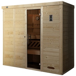 WEKA Sauna »Kemi 5«, ohne Ofen, 245 x 200 x 193 cm - braun