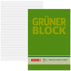 Brunnen Briefblock DIN A5 Grün liniert