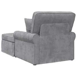 vidaXL Chaise Lounge mit Rock Hellgrau 157 x 91 x 91 cm ARES