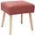 miliboo Niedriger Hocker Velours 46 x 46 x 46 cm Terracotta
