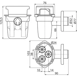 Alcaplast Alcadrain Trichtersiphon 10,8 l Kunststoff