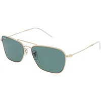 Ray Ban Ray-Ban CARAVAN REVERSE Damen-Sonnenbrille Vollrand Eckig Metall-Gestell, Gold