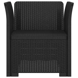 vidaXL 1-Sitzer Sessel Rattan-Look PP Anthrazit
