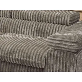 MKS Meble Eckcouch Cord 2-Sitzer Grau