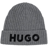 Hugo Herren Unisex-x565-6 Beanie, Silver47, Einheitsgröße EU