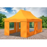 Faltpavillon Faltzelt Pavillon 3x6 Orange Gartenzelt Klappzelt Wasserdicht