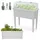 onbest Hochbeet Kunststoff 76 x 66,5 x 37 cm Weiß
