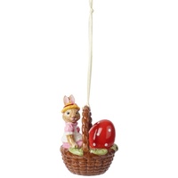 Villeroy & Boch Bunny Tales Ornament in Korb-Form "Anna", Porzellan, Bunt, Hase Anna