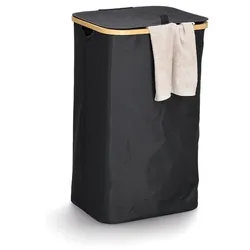 Zeller Wäschesammler m. Tragetasche, Polyester, schwarz