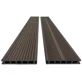 5m2 WPC Terrassendiele mit Zubehör Braun