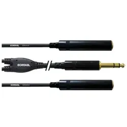Cordial Audio-Splitter - Stereo-Stecker weiblich zu Stereo-Stecker männlich