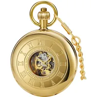 Männer Mechanische Automatische Taschenuhr Arabische Ziffern Antike Steampunk Skelett Tasche Anhänger für Geburtstag