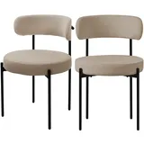 2/4/6er Set Esszimmerstühle Wohnzimmerstühle Küchenstühle Rückenlehne Stoff