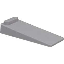 Relaxdays Türstopper Keil, 6er Set, rutschfest, höhenverstellbar, Türpuffer Boden, PVC, HBT: 2x4x9,5 cm, Türkeile, grau