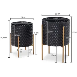 KADIMA DESIGN Ø 2 x 2 cm Schwarz / Gold