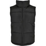 URBAN CLASSICS Block Puffer Vest Jacke, black/black
