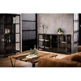KAWOLA Sideboard BREST 180 x 92 x 40 cm Schwarz