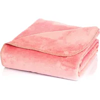 Glart Kuscheldecke uni altrosa 130x170 cm, weich & warm,