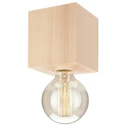 Licht-Erlebnisse Braune Deckenleuchte Holz eckig Modern Wohnzimmer