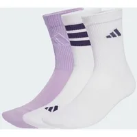 Adidas Logo Socken 3 Paar WEISS|elektrisches Lila|feigenlila 43-45