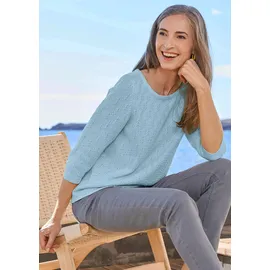 GOLDNER Rundhalspullover Blau 48
