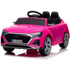 Chipolino Kinder Elektroauto SUV Audi SQ8 Fernbedienung Doppelmotorantrieb Gurt pink