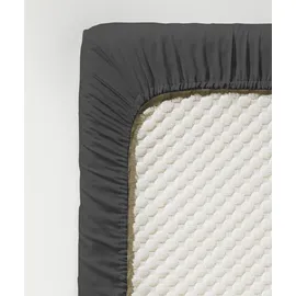 FLEURESSE Colours 009100 Mako-Satin 160 x 200 cm anthrazit