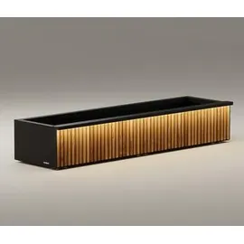 Herstera Pflanzkasten Deco Planter Xic L Plus 150 x 25 cm Schwarz