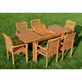 ALEOS. Teak Set 7-tlg. Braun