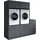 laundreezy Mehrzweckschrank-Set 186 x 200 x 68 cm Grau