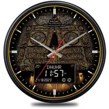 Azan Uhr, Athan Muslimische Gebet Wanduhr, Lesen Zuhause, Büro, Moschee Digitale Azan Uhren für Heimdekoration (Schwarz)