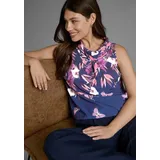 LAURA SCOTT Blusentop in marine-geblümt | Gr.: 46