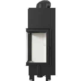 Kratki Kamineinsatz MBN Links 10kW Stahl Schwarz/Abdeckplatte Glas