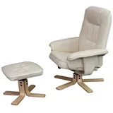 MCW Relaxsessel H56, mit Hocker creme