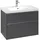 Villeroy & Boch Waschbeckenunterschrank 2 Auszüge 77,2 x 47,8 x 57,6 cm Graphite