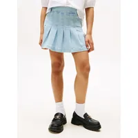 Tommy Hilfiger Teens Jeansrock mit Falten, Hellblau, 164