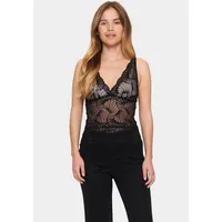 St Tropez Saint Tropez Spitzentop DaisySZ top transparent schwarz