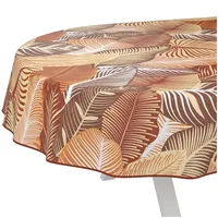 ANRO Wachstuchtischdecke Oval 180 x 140 cm Floral Rot