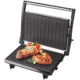 Grunkel GRL-12 MINI GRILL ELÉCTRICO INOX, Metall mit Antihaftbeschichtung, Black