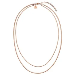 Purelei Doppelkette Two Layers in schlichtem Design Rosegold Damen 