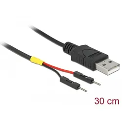 Kabel USB Typ A Stecker  2x Pfostenstecker einzeln zur Stromversorgung - Länge: 30 cm