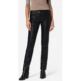 Ricano Dorin - Damen Lederhose/Lederjeans - 5-Pocket Stil (Slim Fit/Low Waist) - echtes (Premium) Lamm Leder (Schwarz, S)