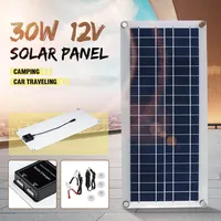 30W 12V Solarpanel Solarzelle Solarmodul kleine Solaranlage für Camping Wandern