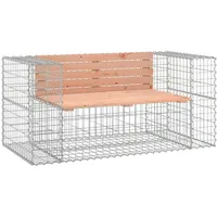 VidaXL Gartenbank aus Gabionen 143x71x65,5 cm Massivholz Douglasie
