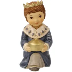 Krippenfigur GOEBEL "Krippenfiguren, Weihnachtsdeko", bunt, B:5,5cm H:8,5cm, Steingut, Dekofiguren, Steingut, Figur - Balthasar