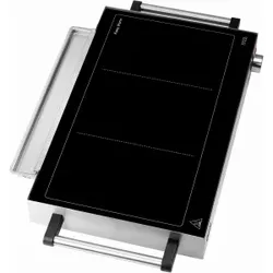 Bartscher GP2511GN Grillplatte, Grillen und Warmhalten gleichzeitig mit nur einem Gerät, Maße: 415 x 655 x 86 mm