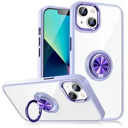 Schutz Handy Hülle für Apple iPhone 15 Plus Case Cover Ring Halter Bumper Etuis
